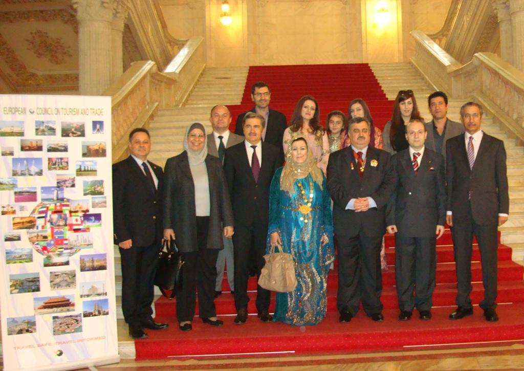 President Anton Caragea and Group of Arabian ambassadors
