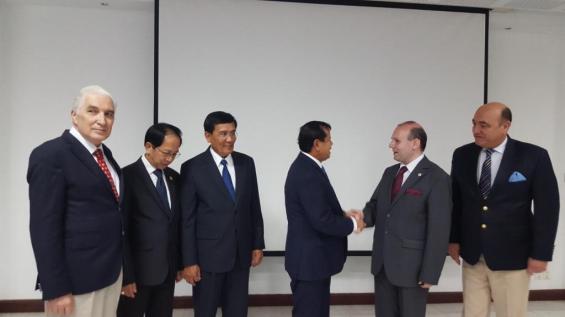 Dialogue at Minister of Tourism President Anton Caragea and Minister Khon Thong